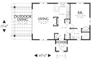 Mediterranean Style House Plan - 1 Beds 1 Baths 972 Sq/Ft Plan #48-284 