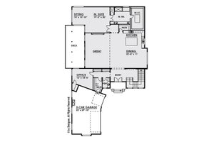 Floor Plan - Main Floor for Contemporary House Plan #1066-27 - 4 bed, 4.5 bath
