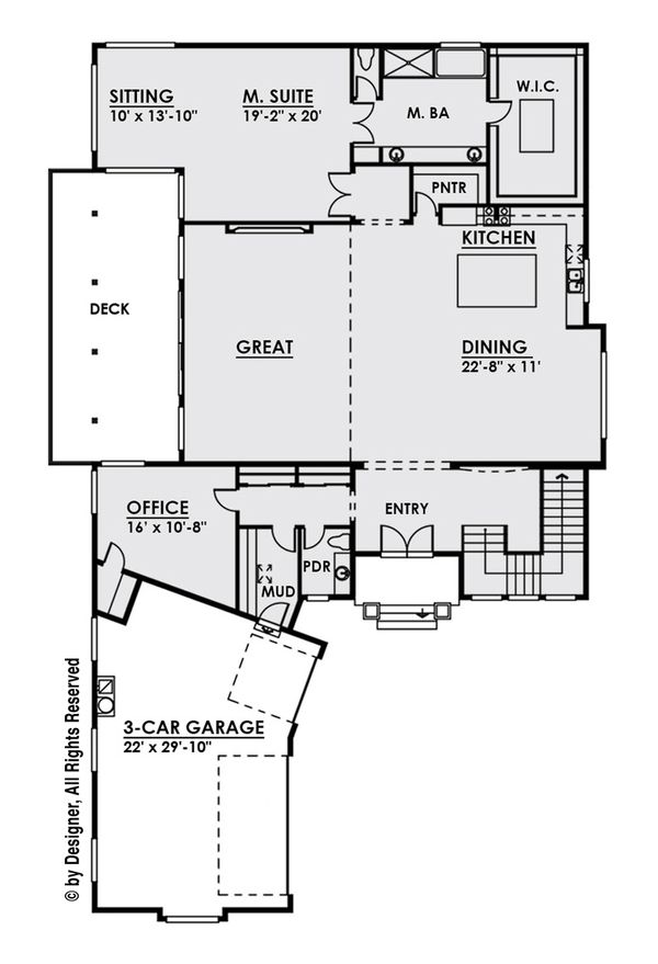 House Plan Design - Contemporary Floor Plan - Main Floor Plan #1066-27