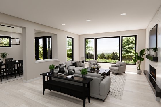 Interior - Family Room 1 for Modern House Plan #51-1281 - 5 bed, 3.5 bath