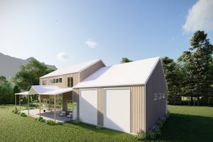 Exterior - Other Elevation 3 for Barndominium House Plan #1107-26 - 5 bed, 4 bath