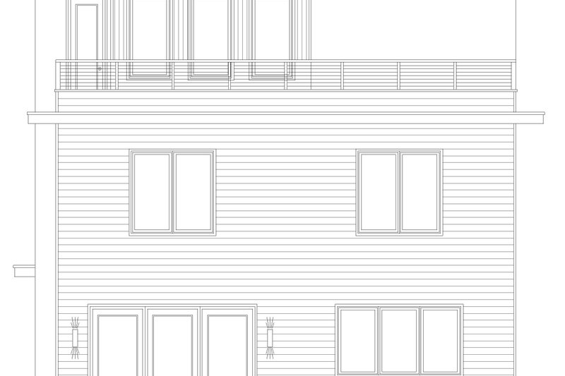 Dream House Plan - Exterior - Rear Elevation 2 for Contemporary House Plan #932-1430 - 4 bed, 4.5 bath