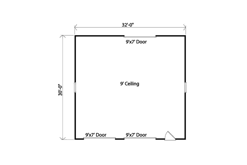 Architectural House Design - Floor Plan - Main Floor for Traditional House Plan #22-550, 0 bath