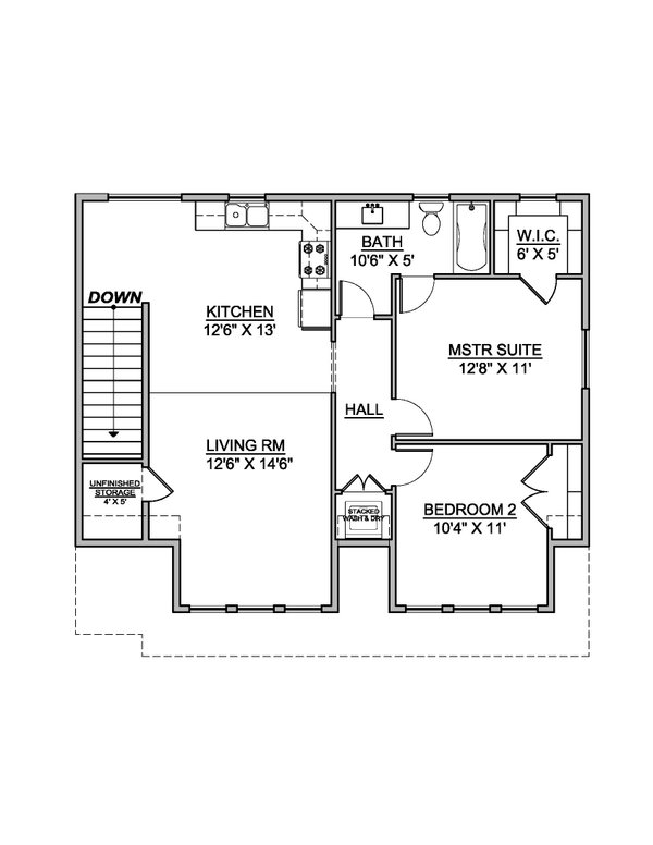 Farmhouse Floor Plan - Upper Floor Plan #1073-43