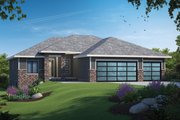 Contemporary Style House Plan - 3 Beds 2 Baths 1861 Sq/Ft Plan #20-2484 