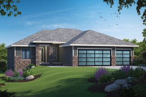 Contemporary Exterior - Front Elevation Plan #20-2484