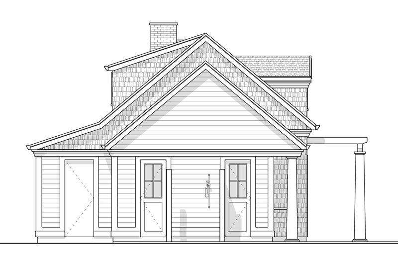 House Blueprint - Exterior - Other Elevation for Beach House Plan #1114-31 - 1 bed, 1 bath