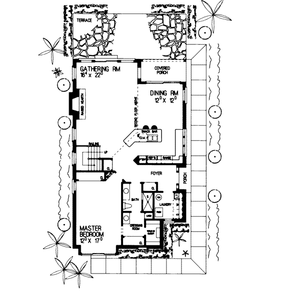 Cottage Floor Plan - Main Floor Plan #72-142