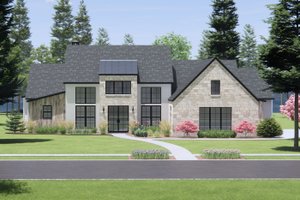 European Exterior - Front Elevation Plan #1096-55
