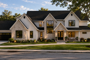 House Design - Exterior - Front Elevation for Modern House Plan #1064-478 - 5 bed, 3.5 bath
