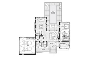 Floor Plan - Main Floor for Contemporary House Plan #928-343 - 3 bed, 2.5 bath