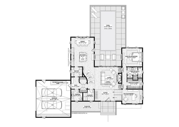 Architectural House Design - Contemporary Floor Plan - Main Floor Plan #928-343