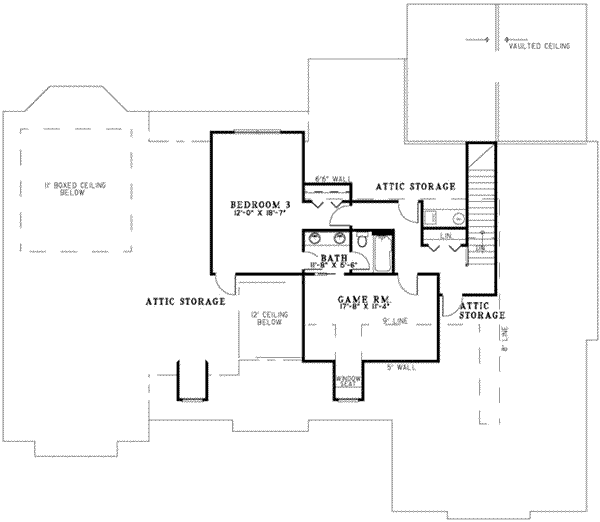 Dream House Plan - European Floor Plan - Upper Floor Plan #17-2165