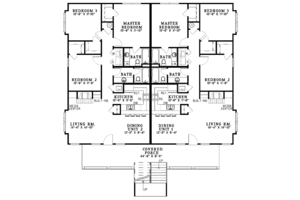Floor Plan - Main Floor for Classical House Plan #17-3141 - 12 bed, 8 bath