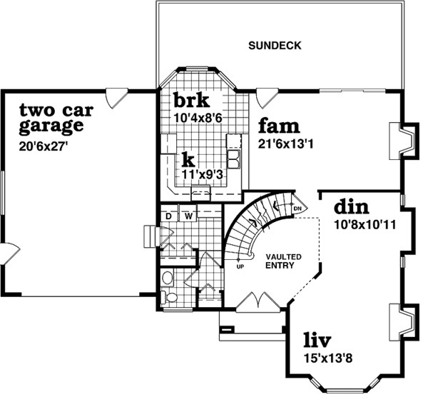 House Blueprint - Traditional Floor Plan - Main Floor Plan #47-930
