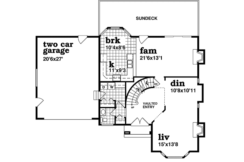 Dream House Plan - Floor Plan - Main Floor for Traditional House Plan #47-930 - 3 bed, 3.5 bath