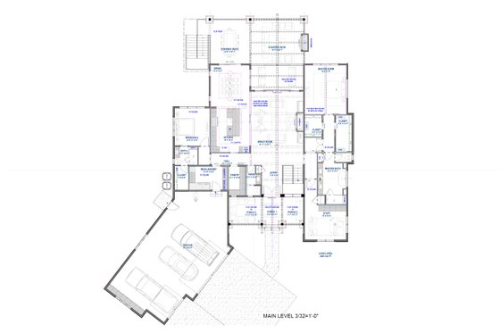 Floor Plan - Main Floor for Traditional House Plan #1069-33 - 2 bed, 2.5 bath