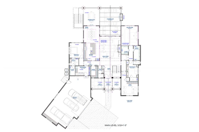 House Plan Design - Floor Plan - Main Floor for Traditional House Plan #1069-33 - 2 bed, 2.5 bath