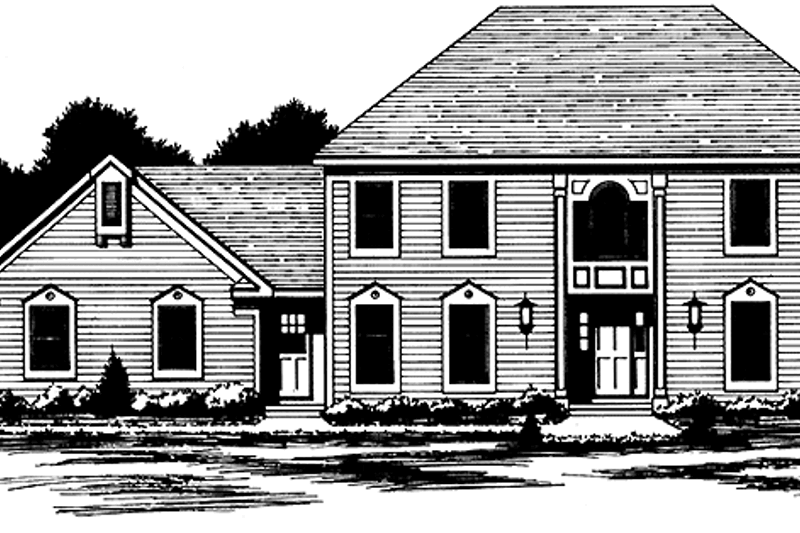 Home Plan - Colonial Exterior - Front Elevation Plan #1001-126