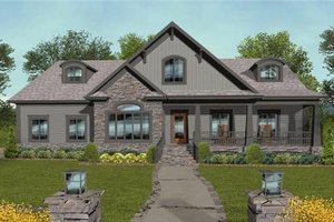 Craftsman Exterior - Front Elevation Plan #56-699