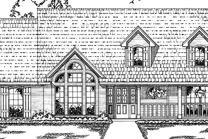 Architectural House Design - Country Exterior - Front Elevation Plan #42-647