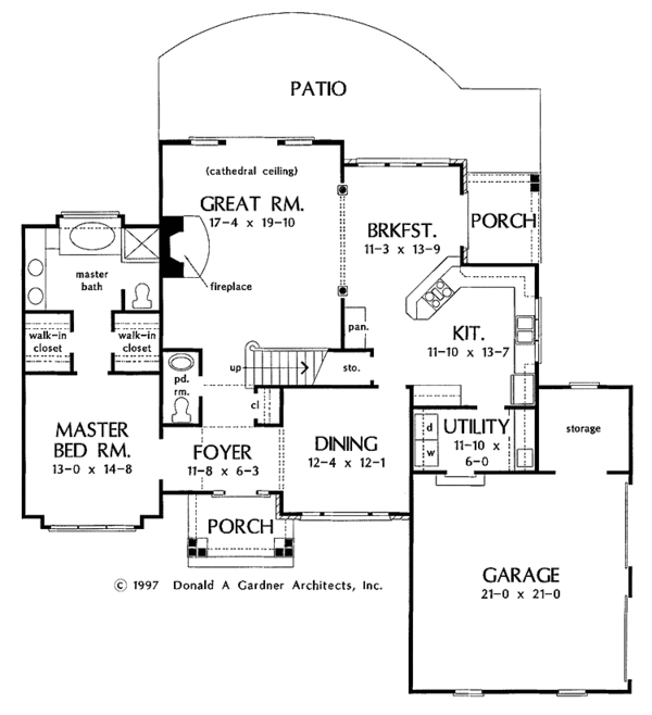 Dream House Plan - Traditional Floor Plan - Main Floor Plan #929-281