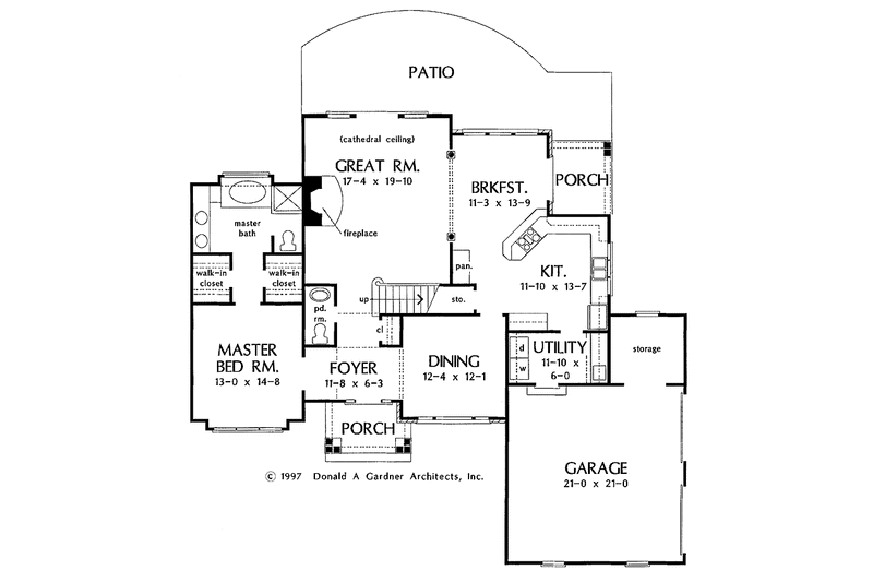 Home Plan - Floor Plan - Main Floor for Traditional House Plan #929-281 - 3 bed, 2.5 bath