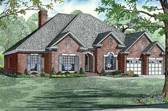 Exterior - Front Elevation 6 for Country House Plan #17-2682 - 4 bed, 3 bath