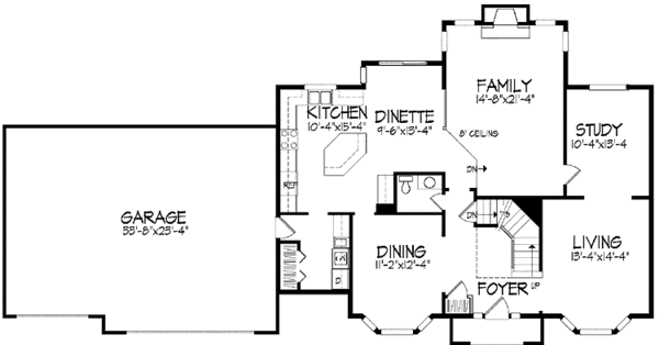 House Design - Traditional Floor Plan - Main Floor Plan #51-917
