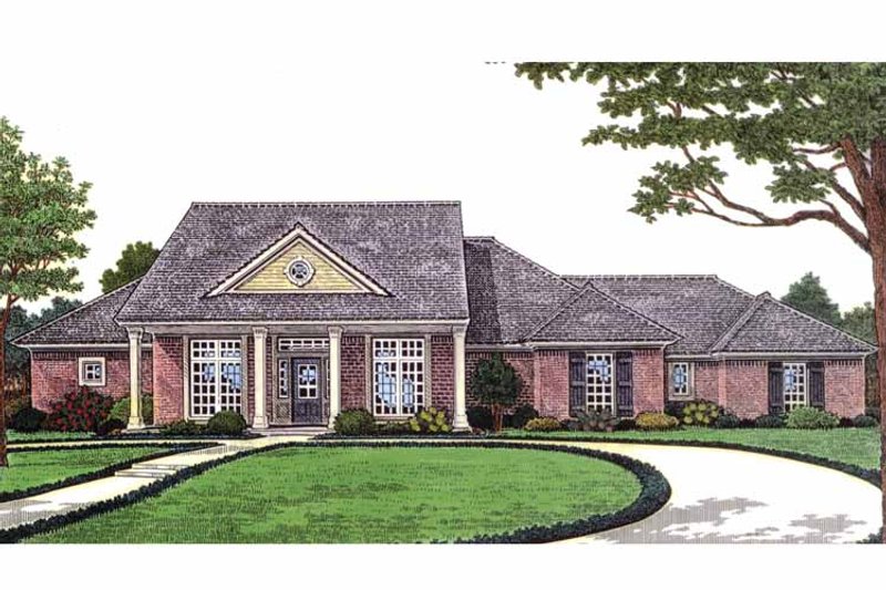 Dream House Plan - Exterior - Front Elevation 3 for Country House Plan #310-1229 - 3 bed, 2 bath