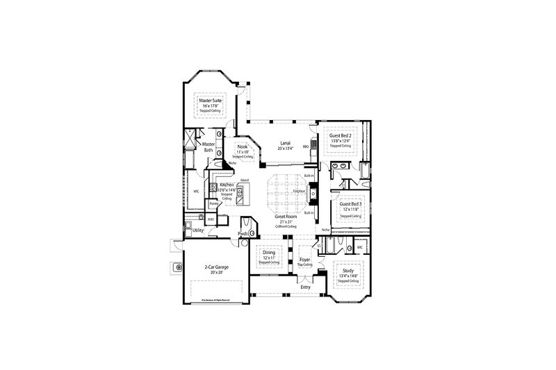 Dream House Plan - Floor Plan - Main Floor for Country House Plan #938-49 - 3 bed, 3.5 bath