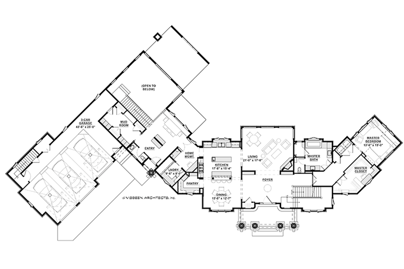 Dream House Plan - Floor Plan - Main Floor for Craftsman House Plan #928-292 - 5 bed, 4 bath