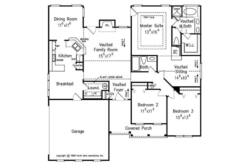 Home Plan - Floor Plan - Main Floor for Country House Plan #927-145 - 3 bed, 2 bath