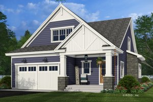 Bungalow Exterior - Front Elevation Plan #51-1292