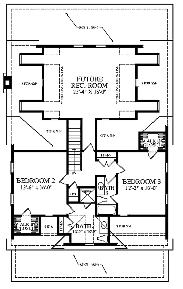 Architectural House Design - Country Floor Plan - Upper Floor Plan #137-336