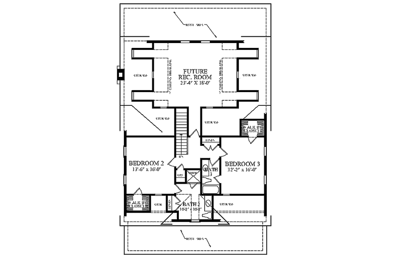 Dream House Plan - Floor Plan - Upper Floor for Country House Plan #137-336 - 3 bed, 3.5 bath