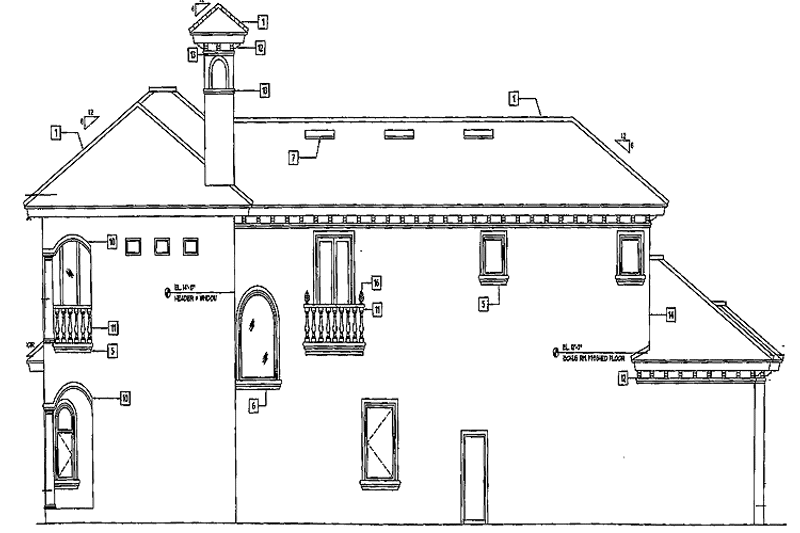 House Blueprint - Exterior - Other Elevation for Mediterranean House Plan #417-633 - 5 bed, 4.5 bath