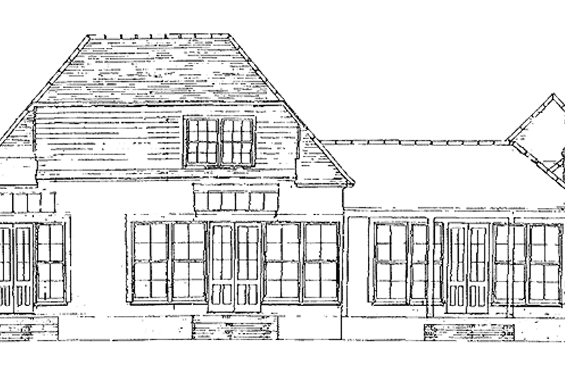 House Design - Exterior - Rear Elevation for Country House Plan #301-122 - 4 bed, 3 bath