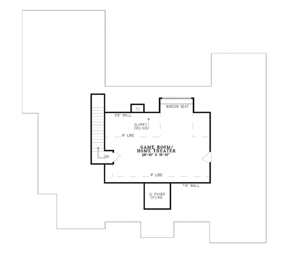 Home Plan - European Floor Plan - Upper Floor Plan #17-3018