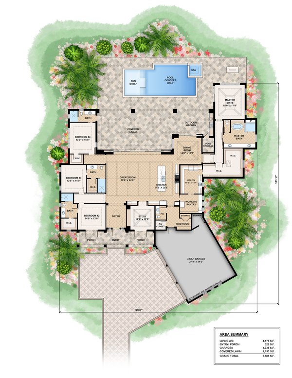 Dream House Plan - Colonial Floor Plan - Main Floor Plan #1083-20