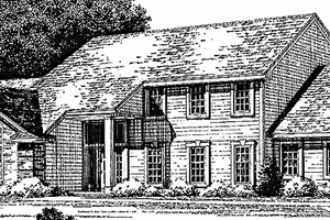 House Blueprint - European Exterior - Front Elevation Plan #1001-110