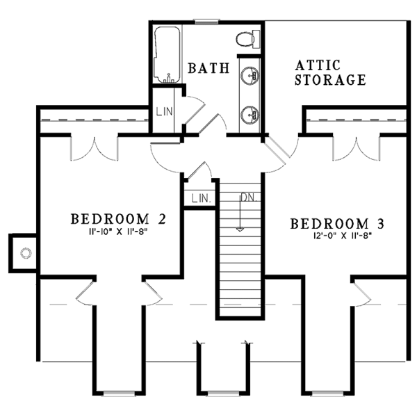 Architectural House Design - Country Floor Plan - Upper Floor Plan #17-2759