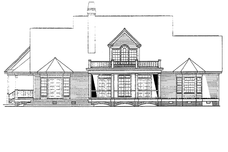 Home Plan - Exterior - Rear Elevation for Country House Plan #929-243 - 4 bed, 2.5 bath