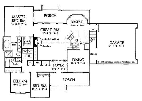 House Plan Design - Country Floor Plan - Main Floor Plan #929-192