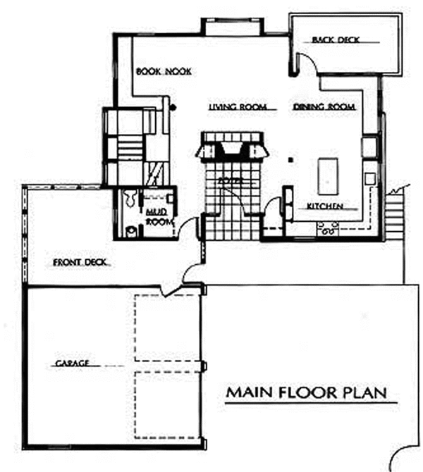 Home Plan - Contemporary Floor Plan - Main Floor Plan #454-15
