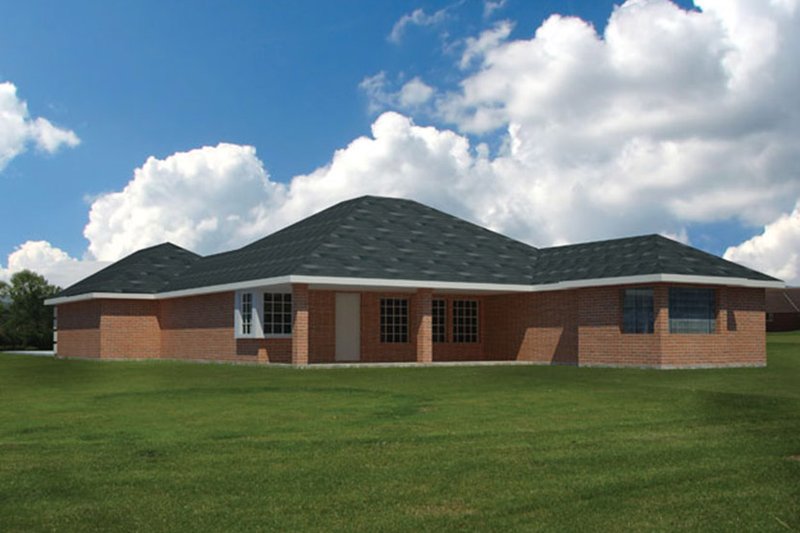 Dream House Plan - Exterior - Rear Elevation for European House Plan #1061-15 - 3 bed, 2 bath