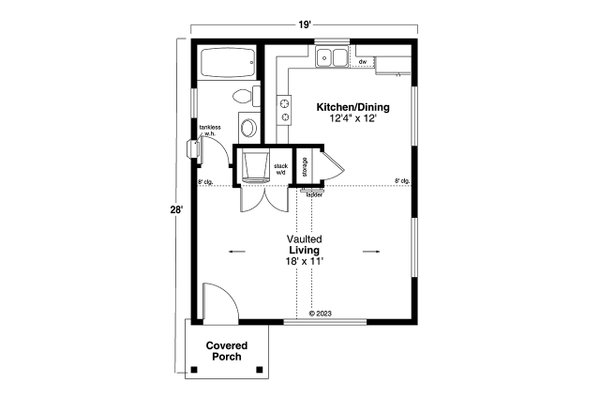 House Plan Design - Cottage Floor Plan - Main Floor Plan #124-1336