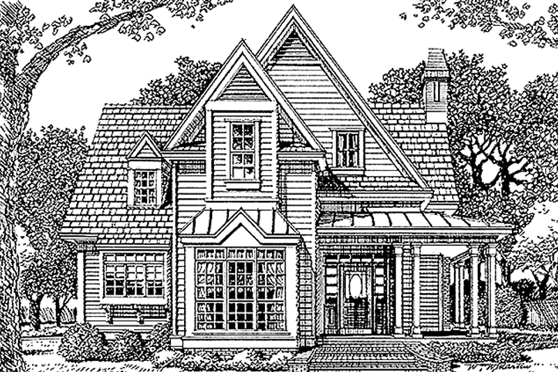Architectural House Design - Country Exterior - Front Elevation Plan #985-14