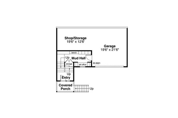 Home Plan - Modern Floor Plan - Lower Floor Plan #124-1282