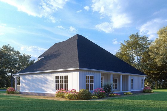 Exterior - Rear Elevation for Farmhouse House Plan #923-296 - 5 bed, 3 bath